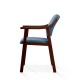 Silla de madera con asiento y respaldo tapizado CALPE NOGAL