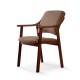 Silla de madera con asiento y respaldo tapizado CALPE NOGAL
