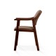 Silla de madera con asiento y respaldo tapizado CALPE NOGAL