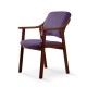 Silla de madera con asiento y respaldo tapizado CALPE NOGAL