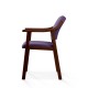 Silla de madera con asiento y respaldo tapizado CALPE NOGAL