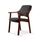 Silla de madera con asiento y respaldo tapizado CALPE NOGAL