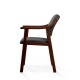 Silla de madera con asiento y respaldo tapizado CALPE NOGAL