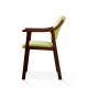 Silla de madera con asiento y respaldo tapizado CALPE NOGAL
