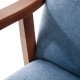 Sillón de madera tapizado PORTLAND NOGAL