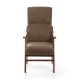 Sillón de madera tapizado PORTLAND NOGAL