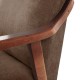 Sillón de madera tapizado PORTLAND NOGAL