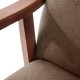 Sillón de madera tapizado PORTLAND NOGAL