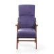 Sillón de madera tapizado PORTLAND NOGAL