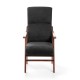 Sillón de madera tapizado PORTLAND NOGAL