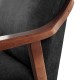 Sillón de madera tapizado PORTLAND NOGAL