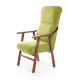 Sillón de madera tapizado PORTLAND NOGAL