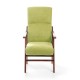 Sillón de madera tapizado PORTLAND NOGAL