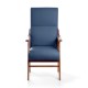 Sillón de madera tapizado  BOSTON NOGAL