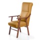 Sillón de madera tapizado  BOSTON NOGAL