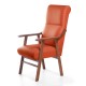 Sillón de madera tapizado  BOSTON NOGAL