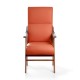 Sillón de madera tapizado  BOSTON NOGAL