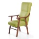 Sillón de madera tapizado  BOSTON NOGAL