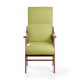 Sillón de madera tapizado  BOSTON NOGAL