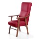Sillón de madera tapizado  BOSTON NOGAL