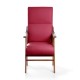 Sillón de madera tapizado  BOSTON NOGAL