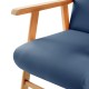 Sillón de madera tapizado BOSTON NOGAL