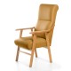 Sillón de madera tapizado BOSTON NOGAL