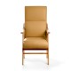 Sillón de madera tapizado BOSTON NOGAL