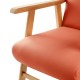 Sillón de madera tapizado BOSTON NOGAL