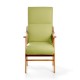 Sillón de madera tapizado BOSTON NOGAL