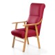 Sillón de madera tapizado BOSTON NOGAL