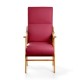 Sillón de madera tapizado BOSTON NOGAL