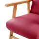 Sillón de madera tapizado BOSTON NOGAL