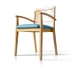 Silla de madera con asiento tapizado LUXEMBURGO