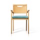 Silla de madera con asiento tapizado HAMBURGO