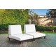 Ambiente sofá de jardín tapizado en polipiel Blanco
