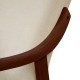Silla de madera con asiento y respaldo tapizado CALPE NOGAL