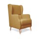 Sillón orejero tapizado en tela DAKO