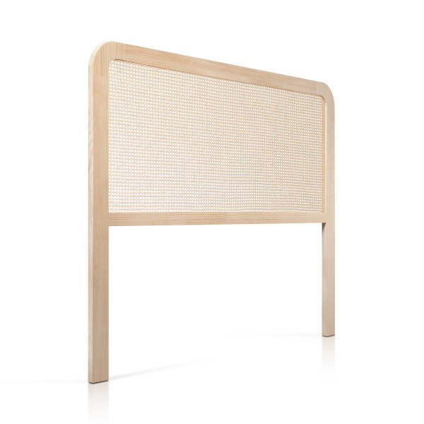 PEJECAR Cabecero De Madera Para Cama De 90 Modelo Davao Con Rayas Diagonales Acabado En Blanco Nordico