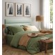 Cabecero de cama tapizado con patas de madera DEVA