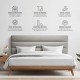 Cabecero de cama tapizado con patas de madera DEVA