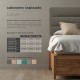 Cabecero de cama tapizado con patas de madera DEVA