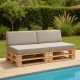 Colchoneta asiento de espuma enfundada en tela para sofá de palet