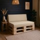 Colchoneta asiento de espuma enfundada en tela para sofá de palet