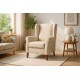 Sillón orejero tapizado CARLA