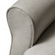 Sillón orejero grande XXL grande modelo Irene tapizado en tela anti manchas